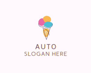 Ice Cream Sweet Dessert Logo