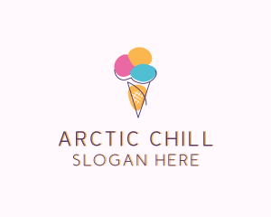 Frozen - Ice Cream Sweet Dessert logo design