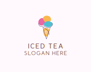 Ice Cream Sweet Dessert logo design