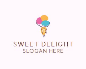 Sherbet - Ice Cream Sweet Dessert logo design