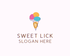 Ice Cream Sweet Dessert logo design