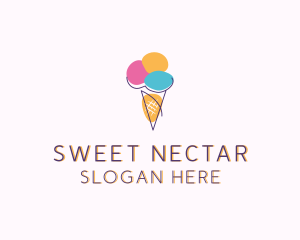 Ice Cream Sweet Dessert logo design