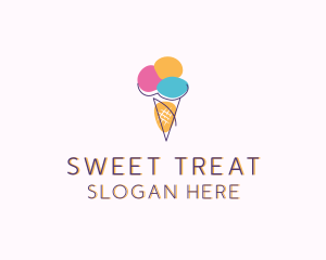 Sherbet - Ice Cream Sweet Dessert logo design