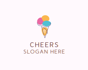 Frozen - Ice Cream Sweet Dessert logo design