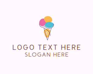 Ice Cream Sweet Dessert Logo