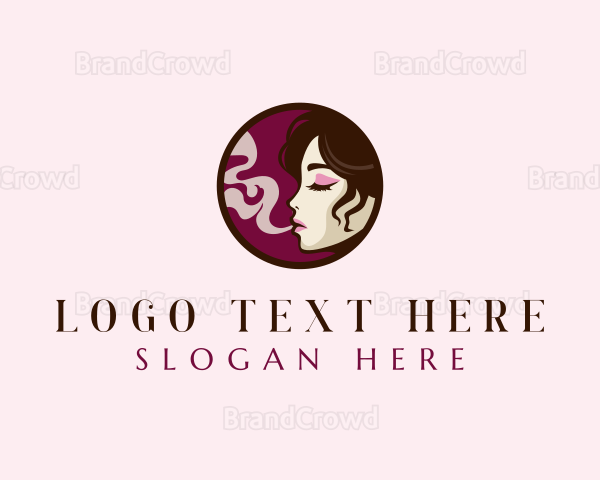 Beauty Woman Smoking Logo