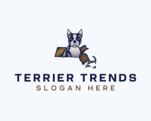 Massachusetts Boston Terrier logo design