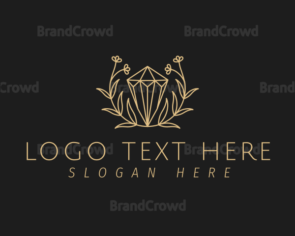 Floral Crystal Jewel Logo