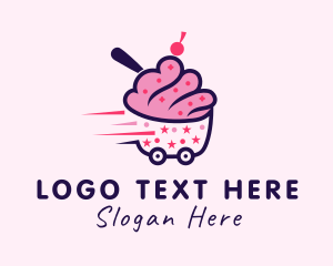 Food Stall - Cupcake Express Delivery logo design
