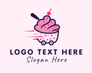 Food App - Cupcake Express Delivery logo design