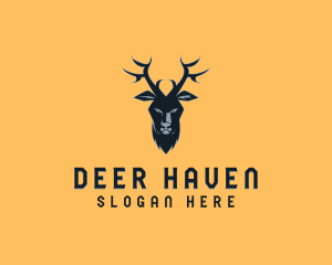 Animal Deer Antlers logo design