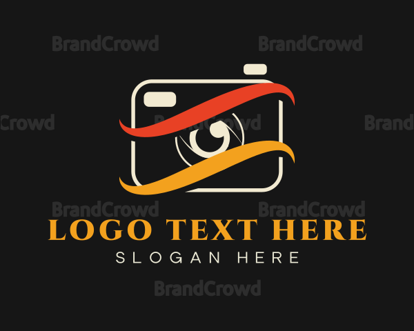 Swoosh Lens Photographer Logo