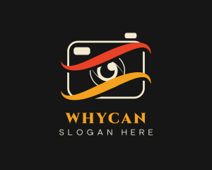 Swoosh Lens Photographer Logo