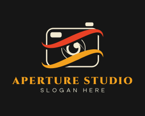 Aperture - Swoosh Lens Photographer logo design