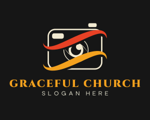 Digicam - Swoosh Lens Photographer logo design