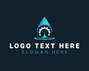 Droplet - Plumbing Droplet Water logo design