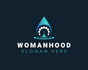 Plumbing Droplet Water Logo