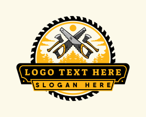 Handyman - Lumberjack Woodwork Tool logo design