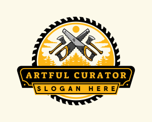 Lumberjack Woodwork Tool logo design