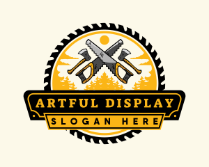 Lumberjack Woodwork Tool logo design