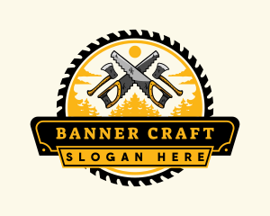 Lumberjack Woodwork Tool logo design