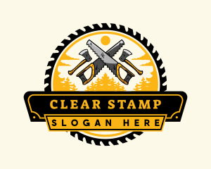 Lumberjack Woodwork Tool logo design