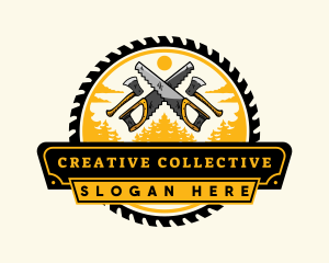 Lumberjack Woodwork Tool logo design