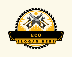 Lumberjack Woodwork Tool logo design