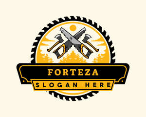 Lumberjack Woodwork Tool logo design