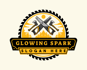 Lumberjack Woodwork Tool logo design