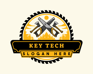 Lumberjack Woodwork Tool logo design