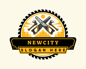 Lumberjack Woodwork Tool logo design