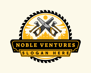 Lumberjack Woodwork Tool logo design