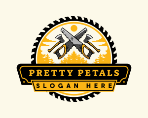 Lumberjack Woodwork Tool logo design