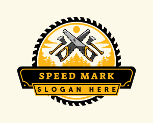 Lumberjack Woodwork Tool logo design