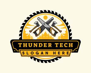 Lumberjack Woodwork Tool logo design