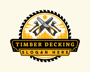 Lumberjack Woodwork Tool logo design