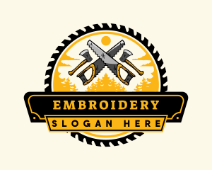 Lumberjack Woodwork Tool logo design