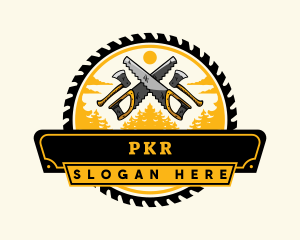 Lumberjack Woodwork Tool logo design