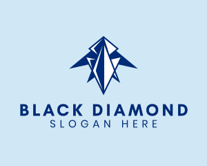 Geometric Crystal Arrow logo design