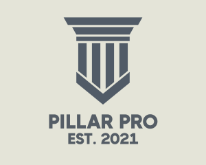 Pillar - Gray Simple Pillar logo design