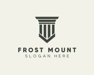 Gray Simple Pillar logo design