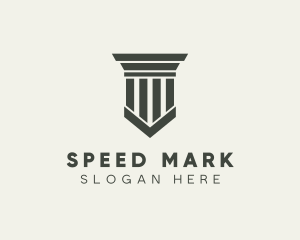 Gray Simple Pillar logo design