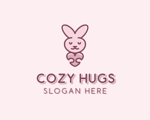 Rabbit Pet Hug logo design