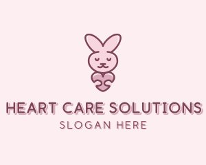 Rabbit Pet Hug logo design