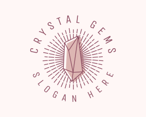 Hipster Crystal Jewelry logo design