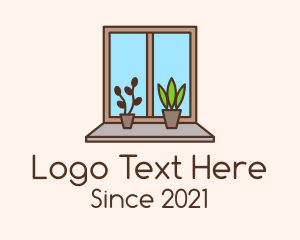 Glass - Window Garden Plant logo design