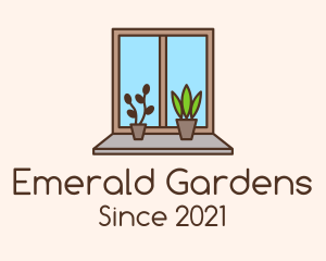 Window Garden Plant logo design