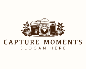 Photo - Camera Photography Flower logo design