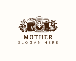 Lens - Camera Photography Flower logo design